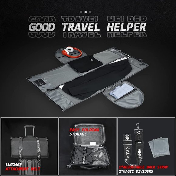 Premium Suit Garment Duffel Bag for Travel Foldable Stylish Hand Carry Shoulder - Picture 2 of 6